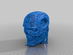 t800 di voronoi sculture 3d print model - Mito3D