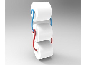 unendliche WC-Papier v3 Bad extender Halter 3d print model - Mito3D