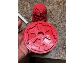 empire symbol base - storm trooper head sculptures galactic miniature 3d print model - Mito3D