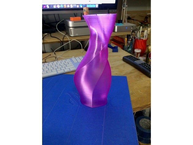 twisted ellipse 4 decor spiral mode vase 3D print model - Mito3D