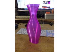 2 bükülmüş elips dekor spiral vazo modu 3d print model - Mito3D