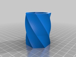 twisted vase Dekor Blumen-vase spiral 3d print model - Mito3D