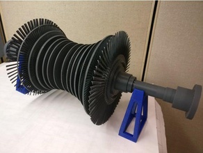 Niederdruck-Dampfturbinen-rotor engineering Dampf-turbine turbine 3d print model - Mito3D