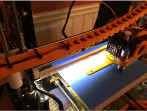 anet a8 led strip de montagem em eixo x clipe remix Impressora 3d acessórios 3d print model - Mito3D