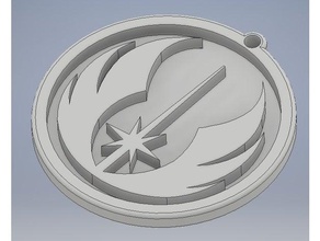 jedi logo emblem art battlefront clone wars light side star 3d print model - Mito3D