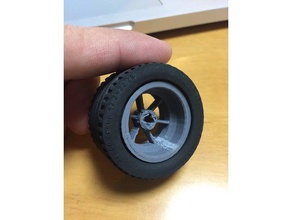 lego rim - technic construction toys compatible wheel 3d print model - Mito3D