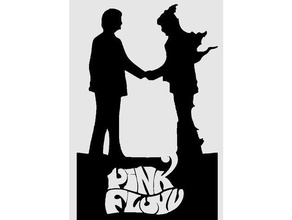 pink floyd wish you were here 3d-drucken album album-cover Hippie Musik psychedelische rock rock-band beatles Türen trippy ich wünschte, du wärst hier 3d print model - Mito3D