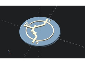 transistor npn de la moneda monedas & insignias 3d print model - Mito3D