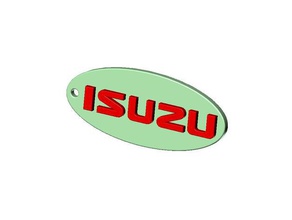 isuzu logo keyring signs & logos 3d print model - Mito3D