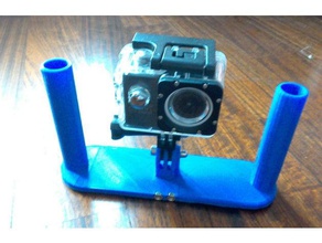 scuba go pro - action cam sul manubrio la fotocamera gopro manubri 3d print model - Mito3D