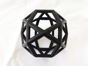 icosidodecahedron da vinci, pacioli math 3d print model - Mito3D