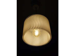 vague blanche - abat jour- lampenschirm décor 3d print model - Mito3D