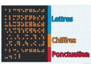 planche braille öğrenme alfabe aveugle kör etti körlük panjur cole özel ed eğitim 3d print model - Mito3D