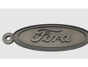 ford logo key fob coins & badges keychain 3d print model - Mito3D