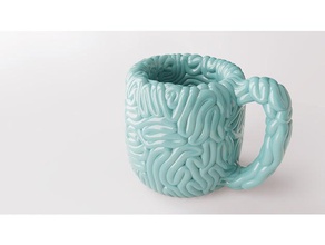 brain mug kitchen & dining 3d print model - Mito3D
