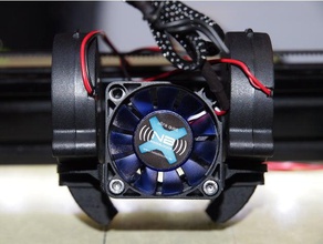 tevo tarantula dual fan duct radial 5015 stock hotend chimera 40mm 3d printer parts blower layer 3d print model - Mito3D