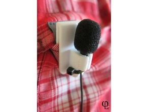 lavalier-Mikrofon clip-Halter montieren audio clip Halter lavalier Mikrofon mount 3d print model - Mito3D