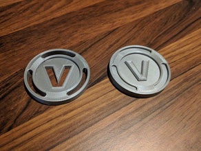 fortnite v-bucks coin two variants toy & game accessories 3d print model - Mito3D
