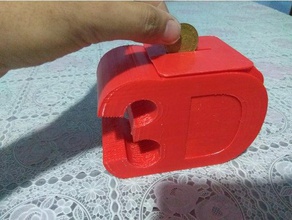 hucha 3d letras alcancia con a 3 y d Impresora accesorios ahorro piggy alcancía 3d print model - Mito3D