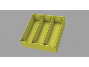 einfaches tray-Kunststoff-Essen Utensilien Container 3d print model - Mito3D