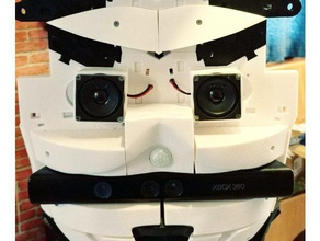 inmoov alto-falante em peito robótica 3d print model - Mito3D