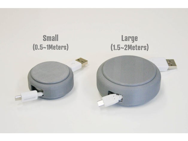 usb cable de la bobina los hogares gestión cables carrete médula micro caso 3D print model - Mito3D