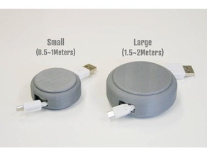 usb câble de la bobine ménage gestion des câbles enrouleur le cordon micro cas 3d print model - Mito3D