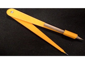 compass pencil hand tools circles drawer handle drawing 3d print model - Mito3D