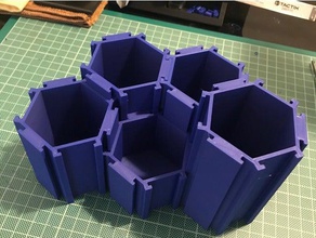 hexagonal contenedor La impresión en 3d 3d print model - Mito3D
