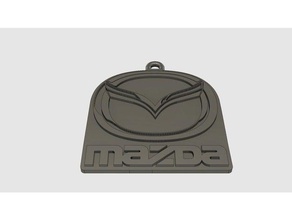 mazda logo key fob coins & badges keychain keyring 3d print model - Mito3D