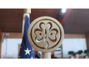 wagggs flag pole topper signs & logos girl scouts world association guides 3d print model - Mito3D