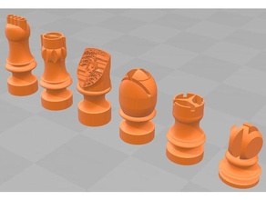 german car chess pieces piece 3d print model - Mito3D