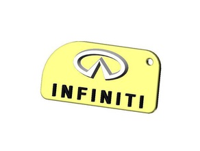 infiniti logo keyring signs & logos 3d print model - Mito3D