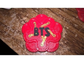 bts maker coin coins & badges experimental hand painted 3d print model - Mito3D