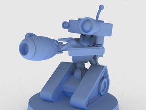 mignon bataille de bot modèle robots jeux des dessus table 3d print model - Mito3D