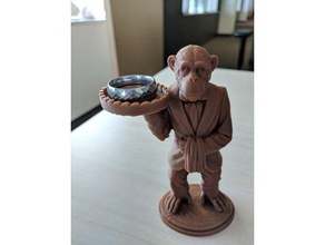 monkey butler ring holder jewelry ape servent magnet base 3d print model - Mito3D