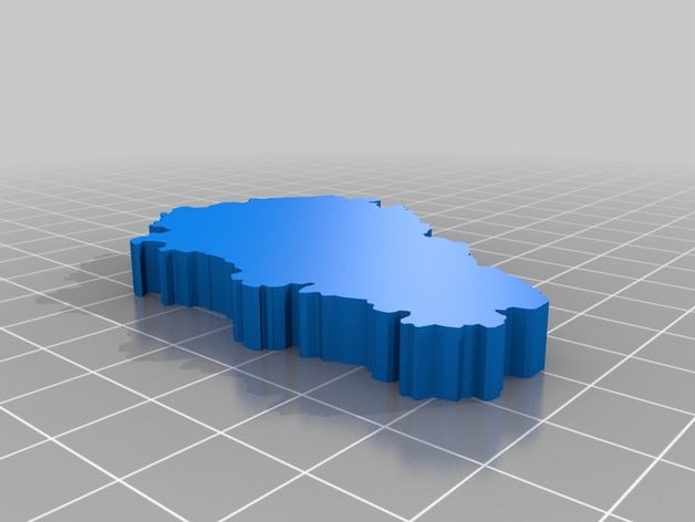 carte de la franche comt france 3D print model - Mito3D