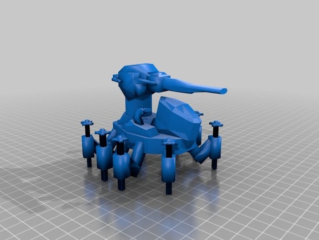 tarantula heavy weapon station 3d printing mech robot spider 3D print model - Mito3D