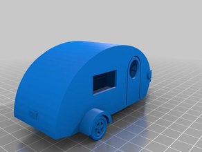 teardrop camper modeli araç minyatür model t g 3d print model - Mito3D