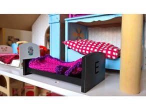 doll's bed toy & game accessories doll dollhouse 3d print model - Mito3D