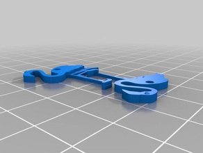flamingo Schlüsselanhänger Tiere 3d print model - Mito3D
