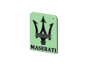 maserati logo keyring signs & logos 3d print model - Mito3D