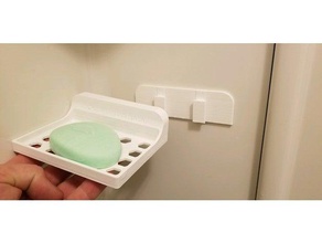 shower soap tray removable bathroom water 3d print model - Mito3D