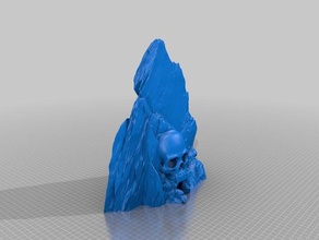 skull mountain toys & games d&d dungeons dragons openforge 3d print model - Mito3D