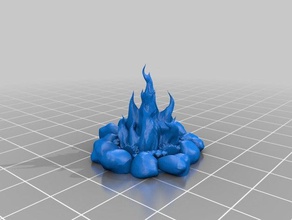 camp fire toys & games d&d dungeons dragons openforge 3d print model - Mito3D