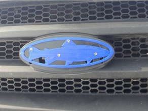 ford poisson les signes et logos logo de voiture voitures décalque du poissons f150 3d print model - Mito3D