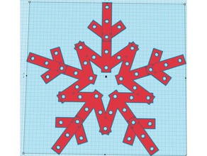50 pixel 17 inch snowflake diy 3d print model - Mito3D