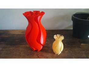 experimental vase art flower vases spiralized spiral mode printing twisted vaso spirale 3d print model - Mito3D