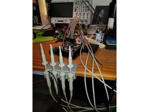 scope probe desk clamp organization cable organizer oscilloscope 3d print model - Mito3D