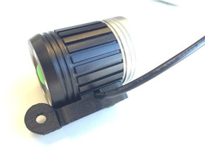 cree xml t6 diodo emissor de luz do farol bicicleta gopro montagem gadgets 3d print model - Mito3D